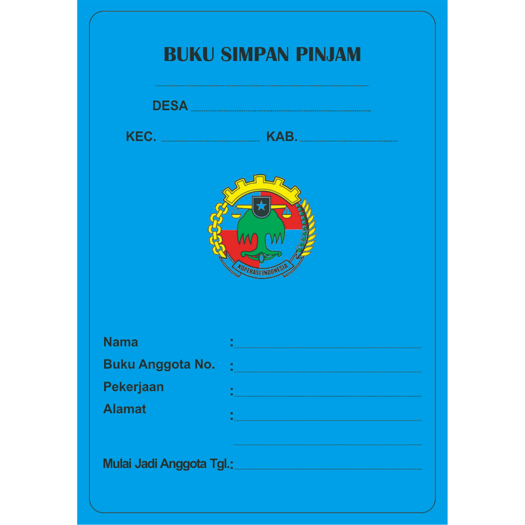 BUKU ANGGOTA KOPERASI CUSTOM / BUKU SIMPAN PINJAM KOPERASI