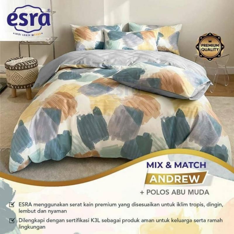 SPREI ANTI GESER HOMEMADE KATUN LOKAL MOTIF ANDREW