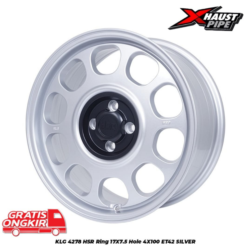 VELG MOBIL HSR MODEL KALENG RING 17 LEBAR 7.5 PCD 4X100
