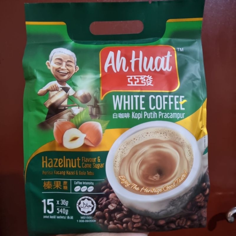 

ah huat white coffee hazelnut&cane sugar ahhuat kacang hazel gula tebu