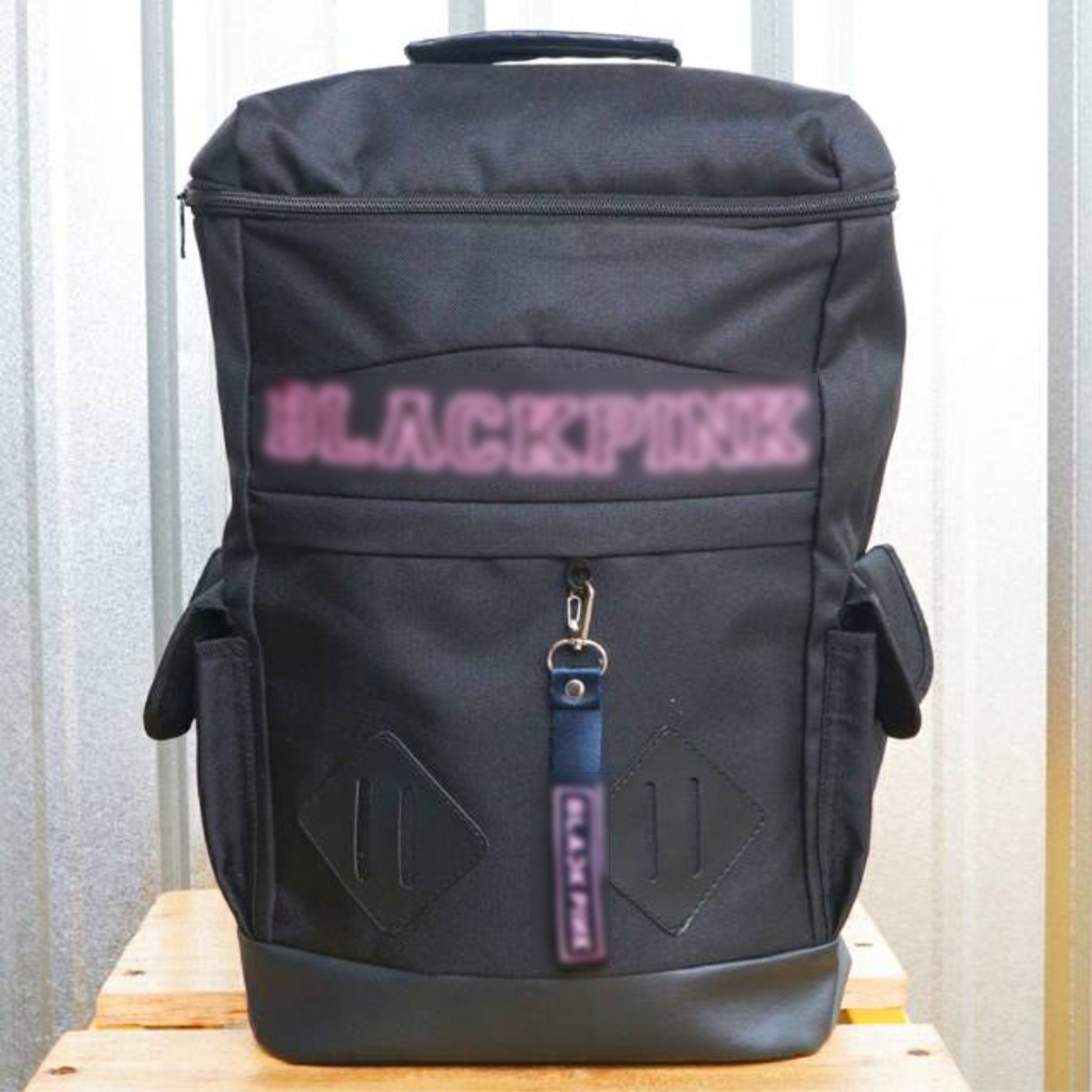Tas Ransel Sekolah Backpack Blackpink Bag School Hitam Kpop Jennie Jisoo