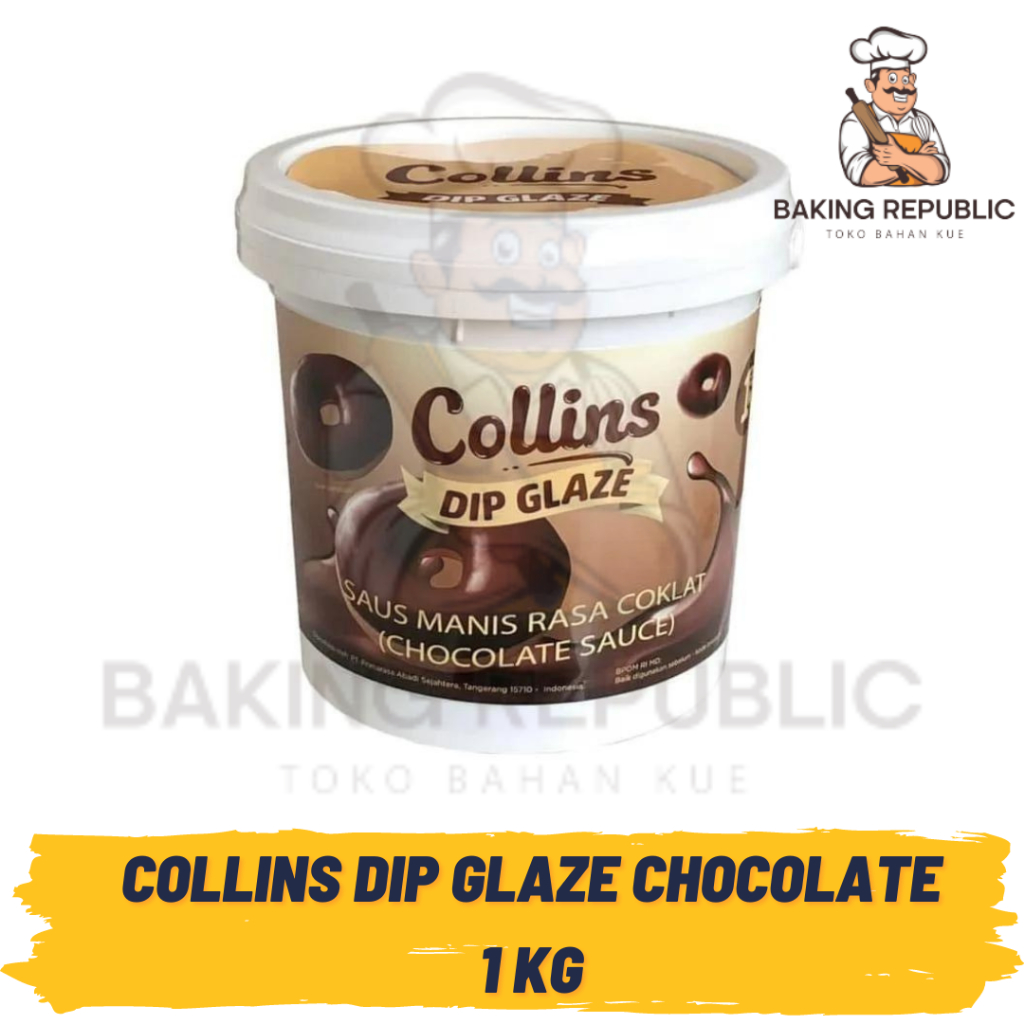 

COLLINS DIP GLAZE CHOCOLATE | 1 KG | COLLINS DIP GLAZE RASA COKLAT