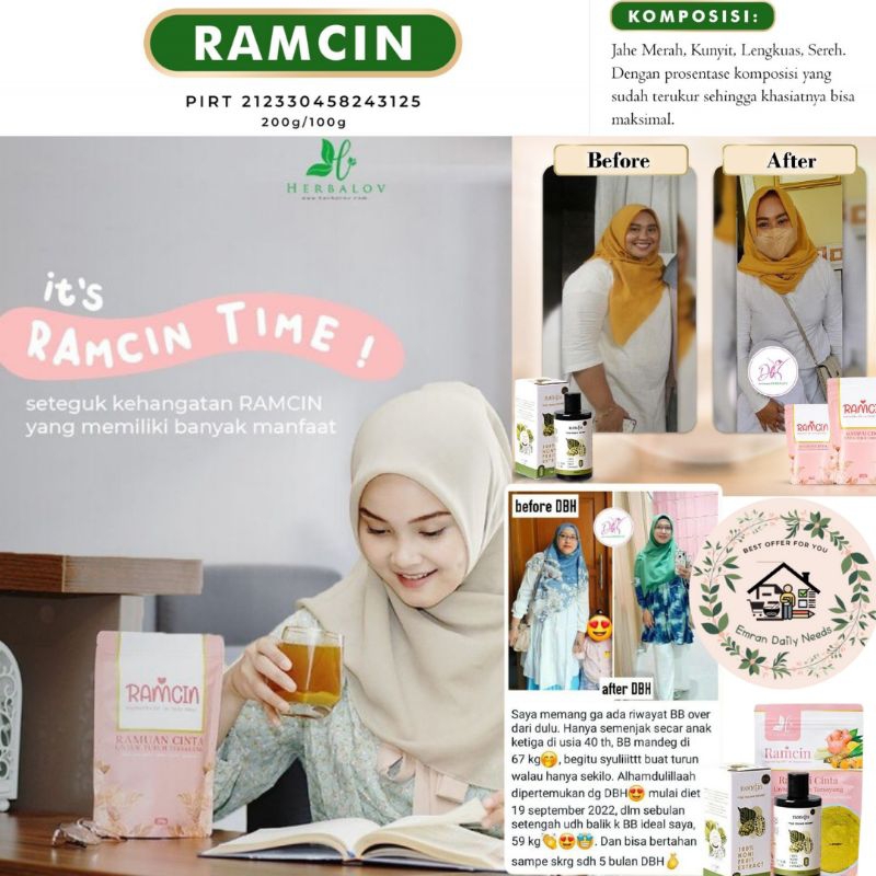 

Ramcin (Rampai Cinta) By Herbalov Minuman Herbal Tradisional dari Rimpang Untuk Menjaga Daya Tahan Tubuh Promil Diet Menurunkan Berat Badan Melancarkan BAB dan Haid