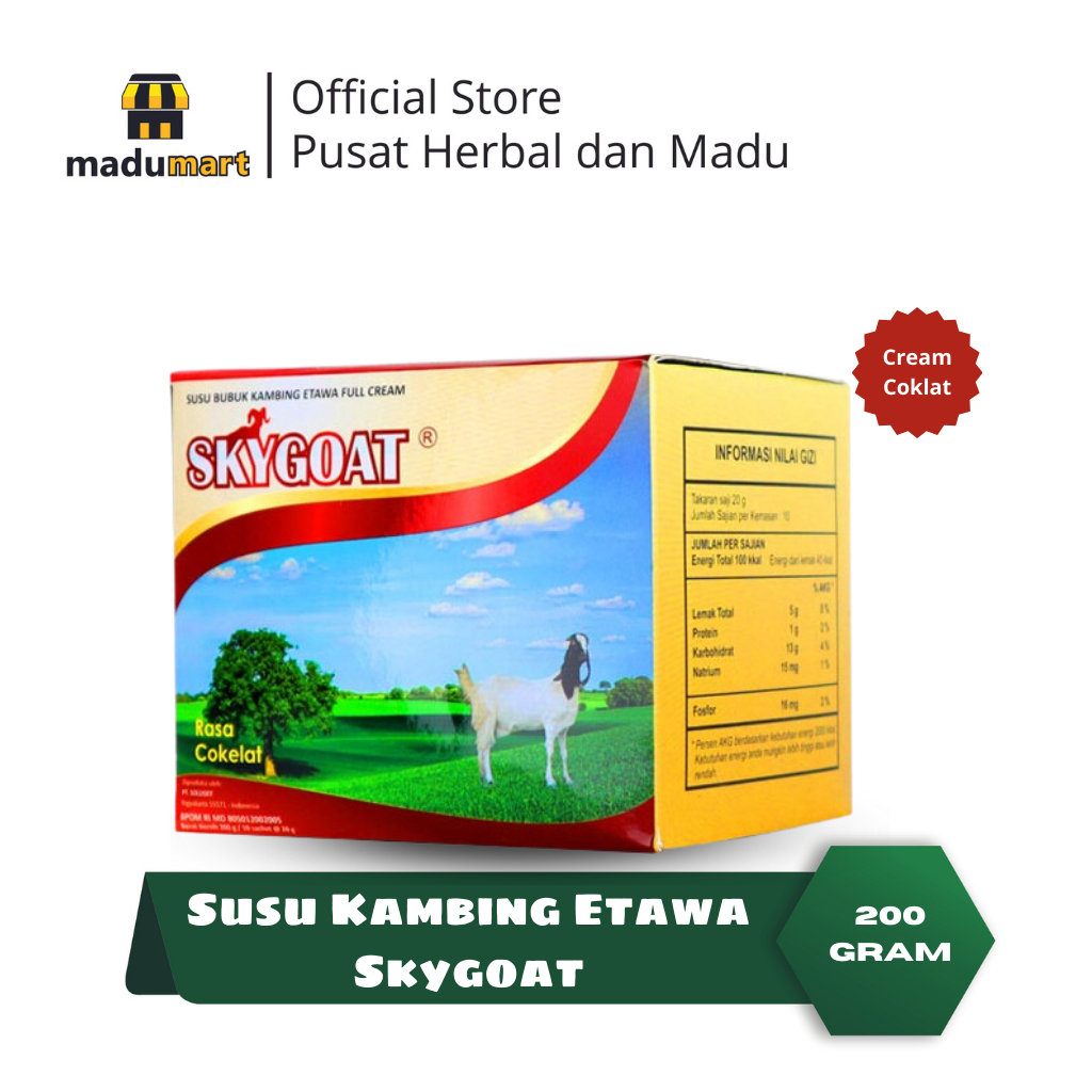 

SUSU KAMBING ETAWA SKYGOAT COKLAT 200 gr SKYGOAT ORIGINAL PLATINUM madumart
