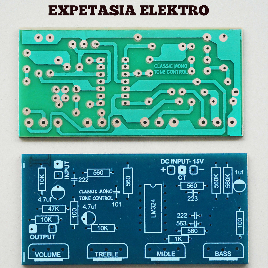 PCB Classic Mono Tone Control LM324