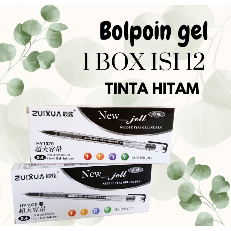 

BOLPOIN GEL ZUIXUA 0.4mm{PER BOX} tinta hitam