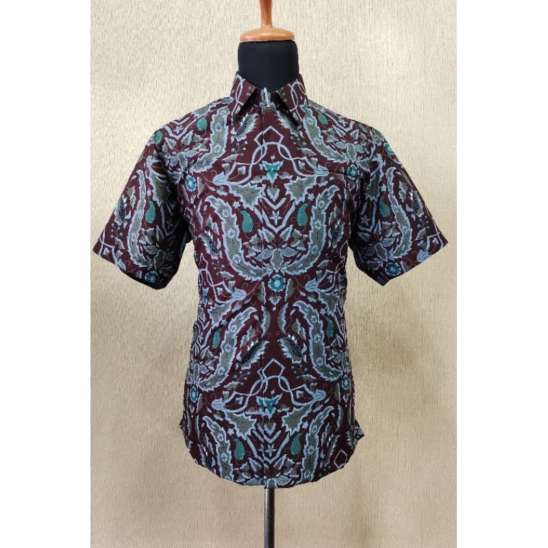 KEMEJA BATIK PRIA PENDEK KATUN