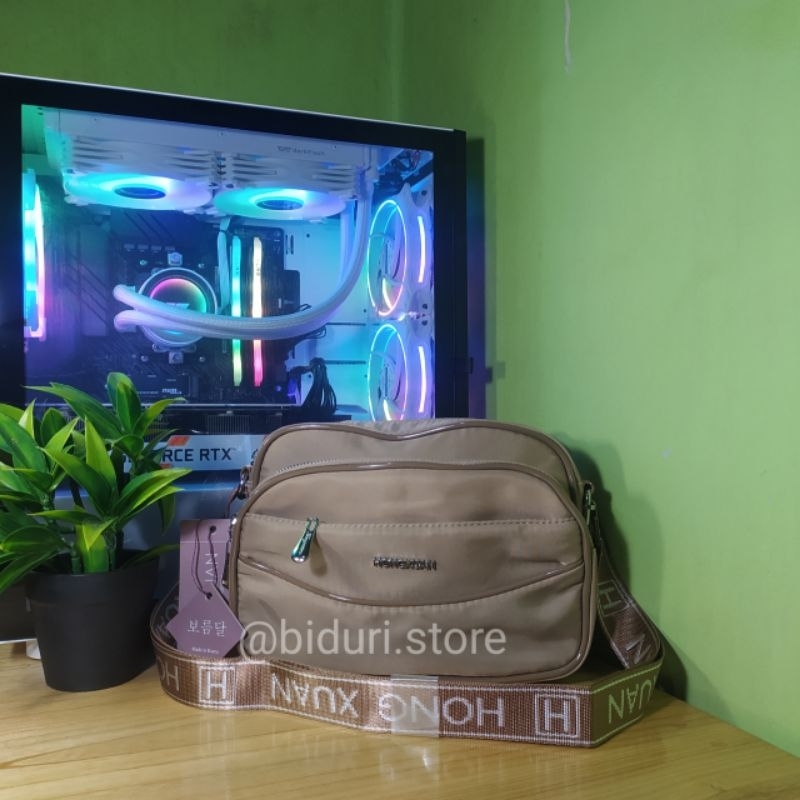 [COD] TAS SELEMPANG IMPORT WANITA HONG XUAN 3821 BAHAN PARASUT