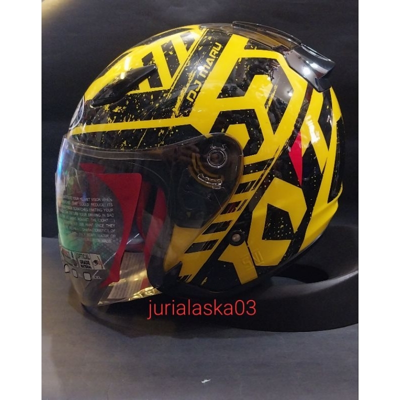 Helm kyt djmaru #16 -half face-biru