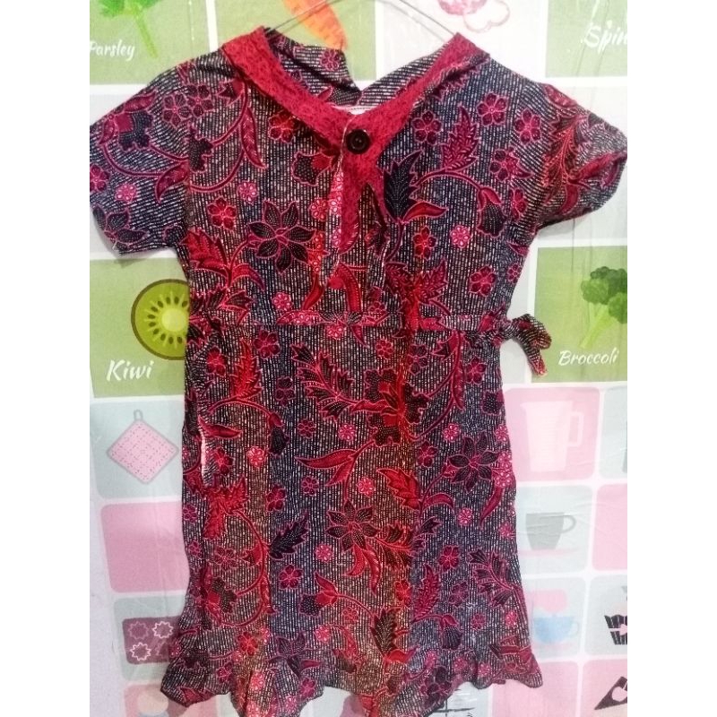 PL Gaun Batik Anak Perempuan