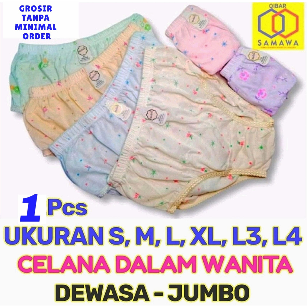 CD MELINA Celana Dalam Wanita Remaja - Jumbo Sablon Bordir Katun Kaos [ECER TERMURAH]