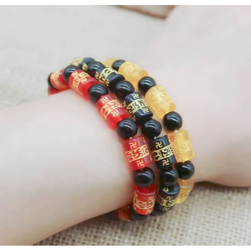gelang mantra budha akrilik
