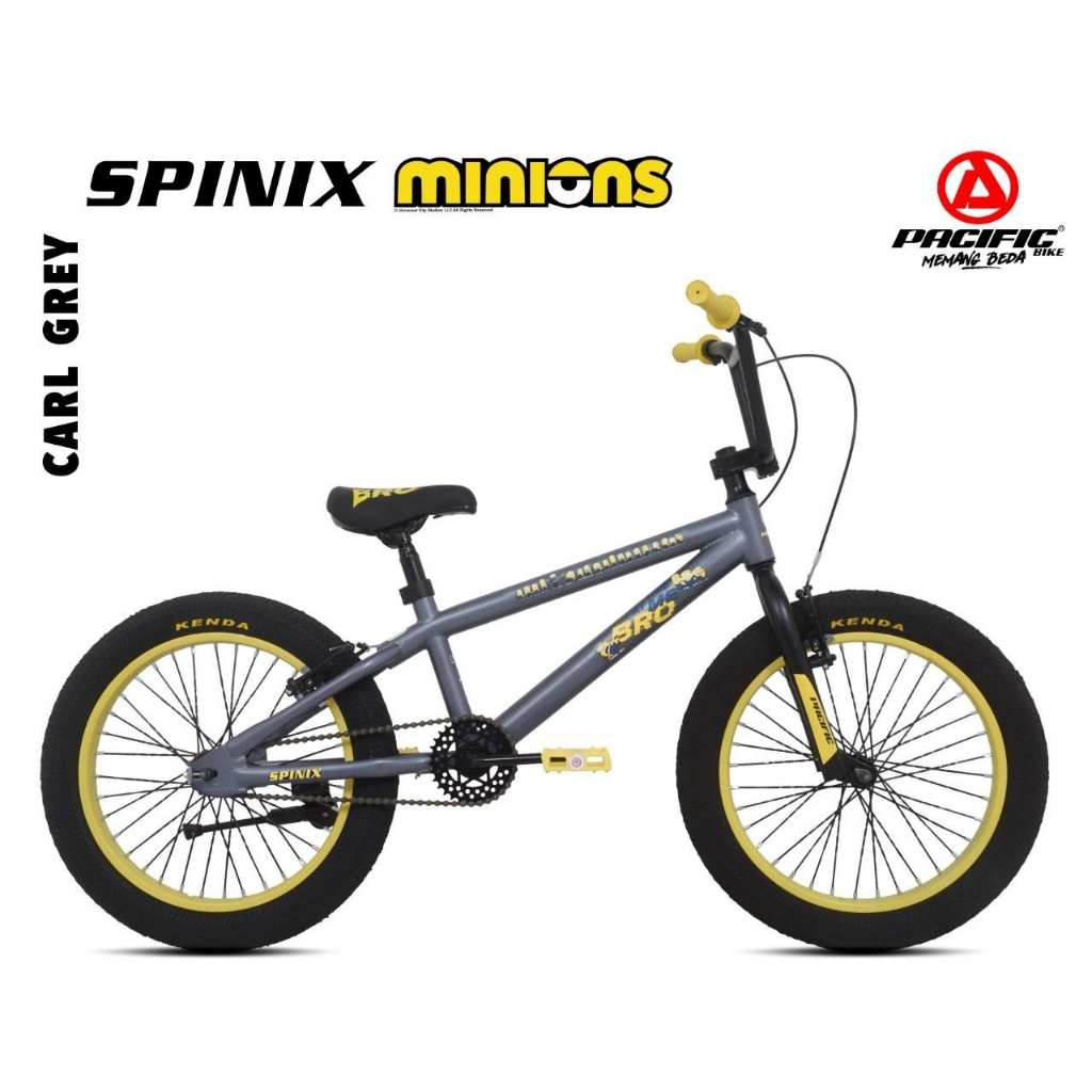 Sepeda Anak Laki BMX Ukuran 20 Inch PACIFIC SPINIX MINIONS Ban Jumbo