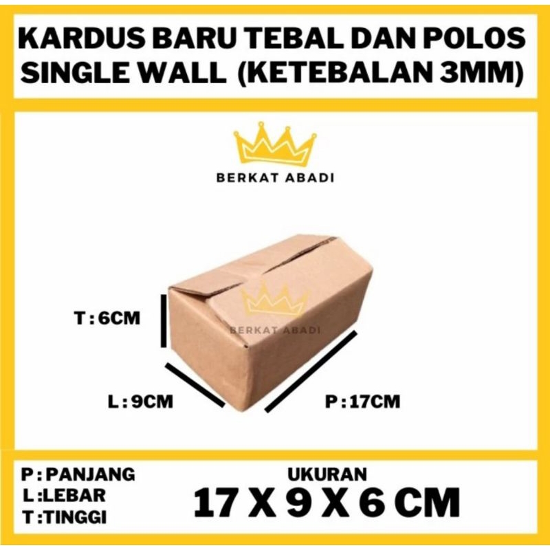 

KARDUS POLOS / KARTON BOX PACKING 17 x 9 x 6 cm tebal