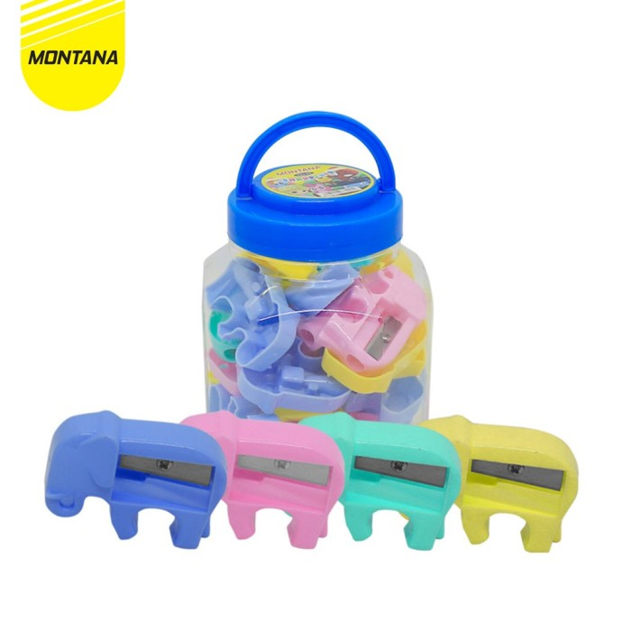 

Montana Animal Sharpener / Rautan Pensil Anak senang lucu cakep / Serutan tabung plastik TSJ-24