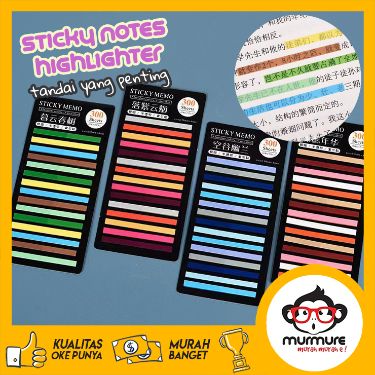 

MURMURE | 300 pcs sticky notes rainbow / sticky note / page marker / highlighter STK13