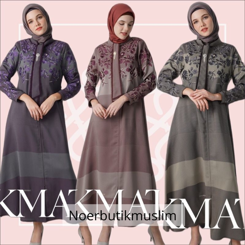Hikmat Fashion Original A5500-02 Abaya Hikmat noerbutikmuslim  Gamis turki Gamis turkey Abaya turkey