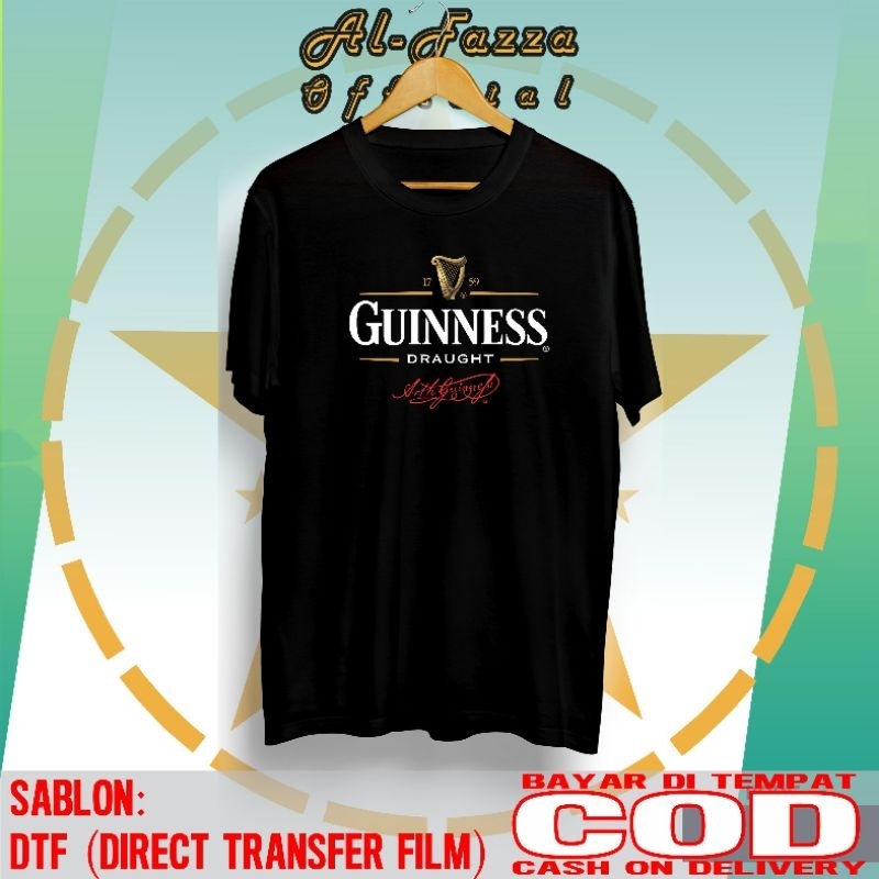 KAOS T-SHIRT BAJU GUINNESS DRAUGHT logo keren