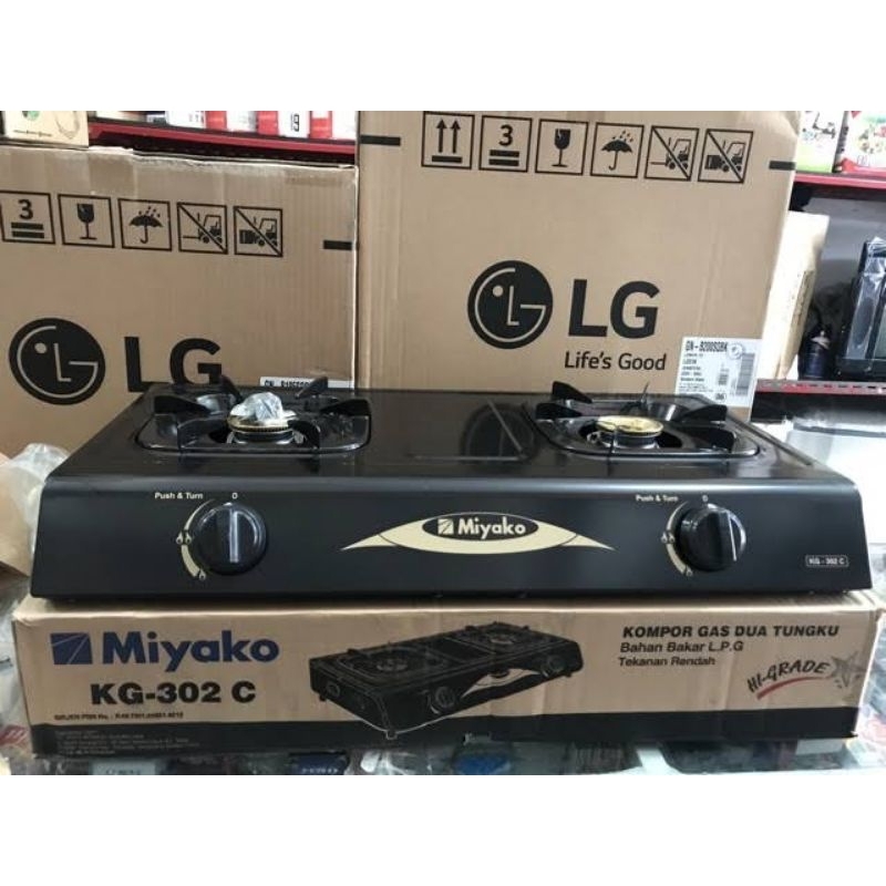 Kompor gas miyako 2 tungku / kompor gas miyako 2 mata / kompor gas miyako kg 302 c / kompor gas miya