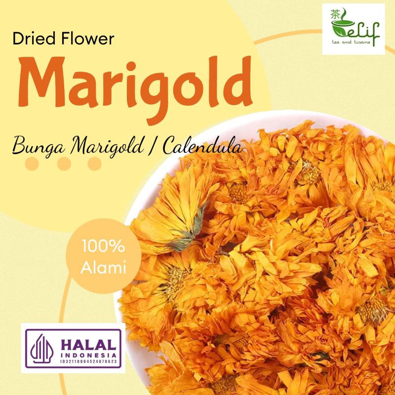

ELIF TEA AND TISANE Big Pack Premium Dried Calendula Flowers Tea Marigold Flower Tea 250g, 500g