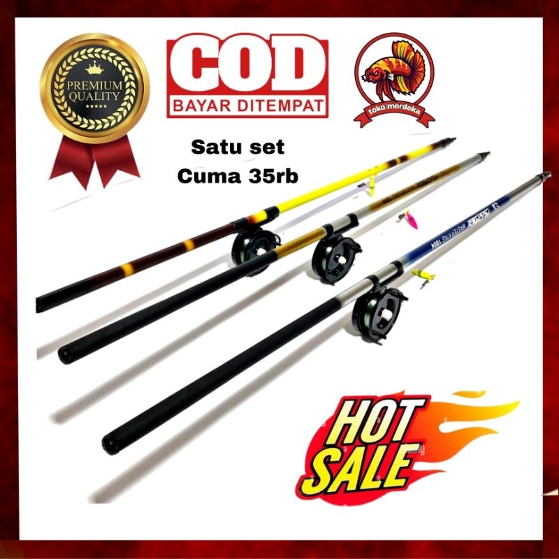 (promo) joran tegek murah set kolong 180 cm tinggal pakai