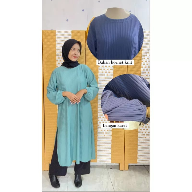 long tunik hornet//long tunik hornet kekinian//long tunik wanita terbaru//baju wanita 2023