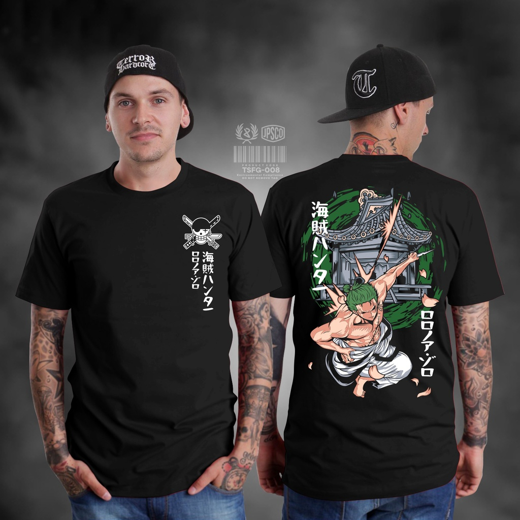 KAOS ONE PIECE RORONOA ZORO KAOS ANIME ONE PIECE ZORO NEW BAJU ONE PIECE ZORO