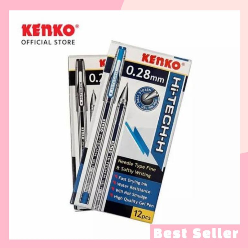 

Kenko Gel Pen/Pulpen Gel Hi-TECH-H 0.28mm 1 Pack Isi 12 Pcs