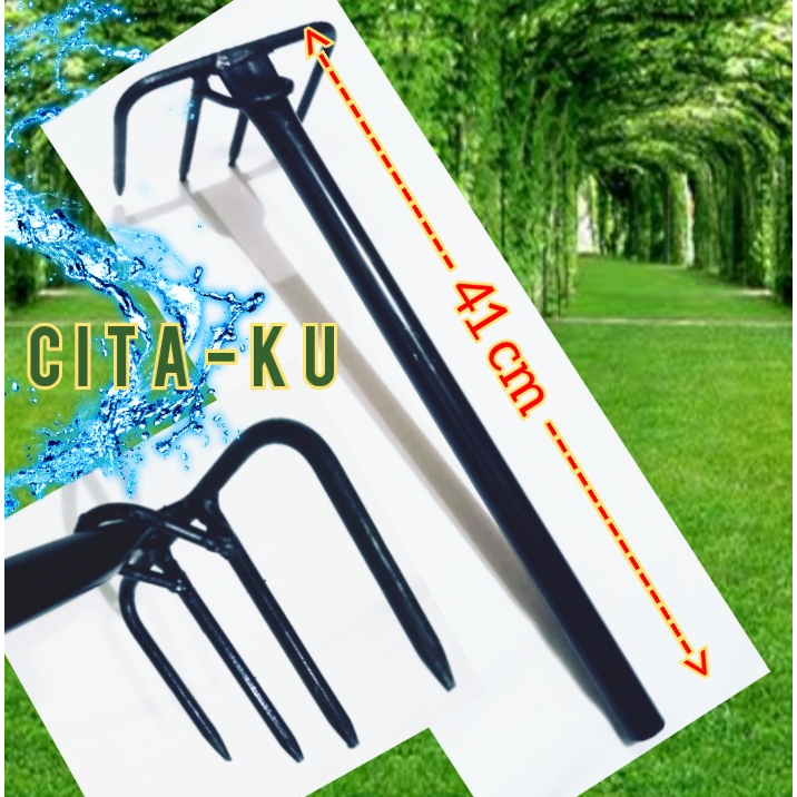 Garukan sampah ,tanah dan rumput gagang besi kuat anti copot