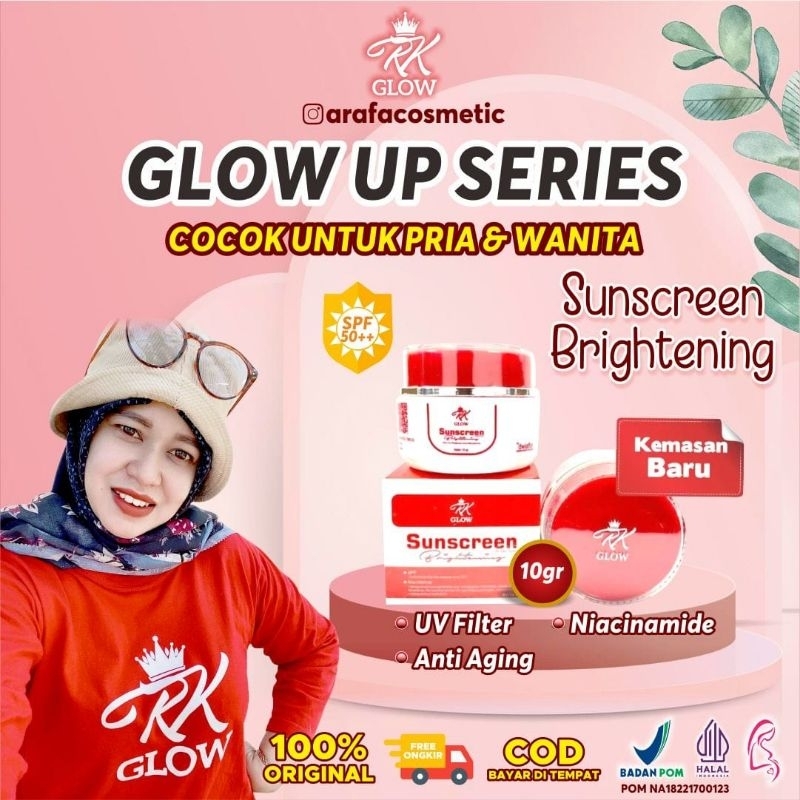 100 % ORI ❤️ SUNSCREEN RK GLOW SPF 50 KOSMETIK VIRAL