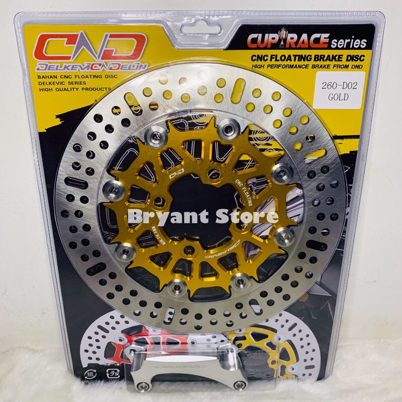 PIRINGAN CAKRAM DEPAN DELKEVIC 260MM D01 MIO SMILE XEON MIO SOUL DCNC FLOATING BRAKE DISK STANLESS HOLE LUBANG BAUT 4