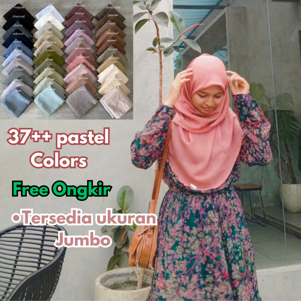 NEW❤EMELDE❤Hameeda bawal curve Malaysia hijab segi empat ala Malaysia scarf Malaysia hijab segi empa