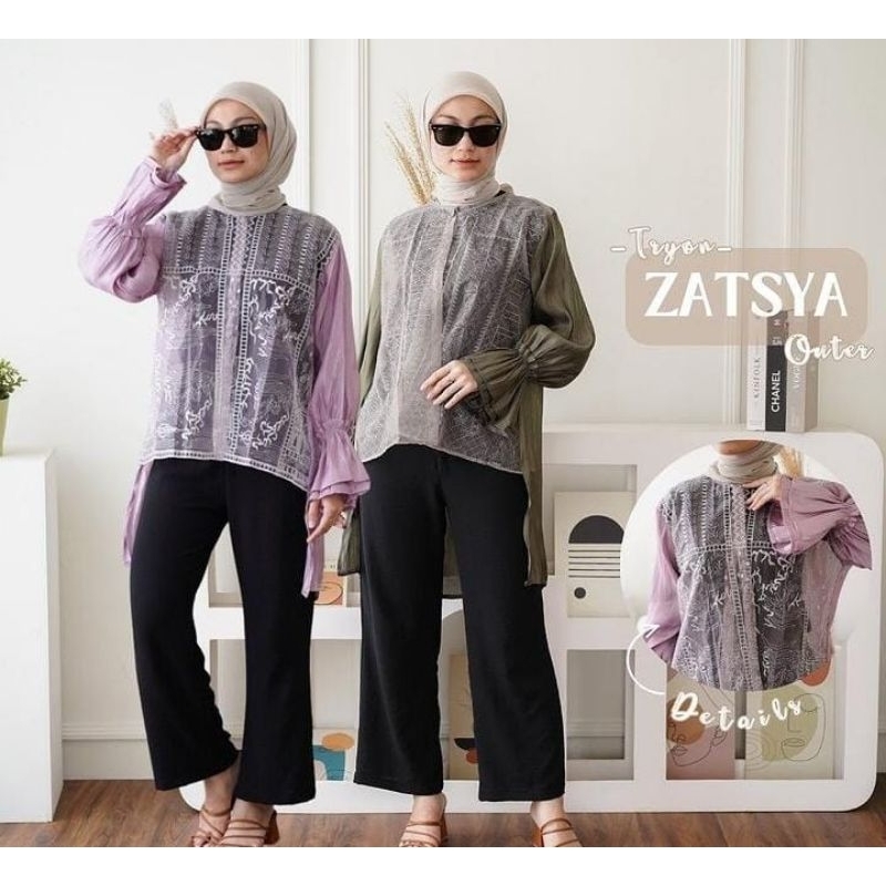 Outer kondangan terkini - Outer wanita motif - Outer shimmer untuk wanita