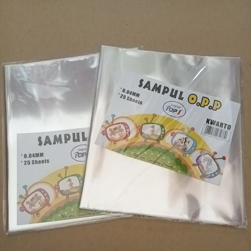 

PLASTIK COVER BUKU sampul buku kwarto opp bening