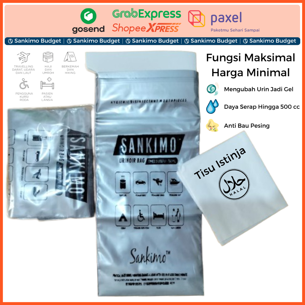 Sankimo Low Budget 3 Pcs Alat Kencing Portable Kantong Urine Praktis Alat Kencing / Kantong Urin / Pee Bag / Kantung Urine / Urinoir Bag
