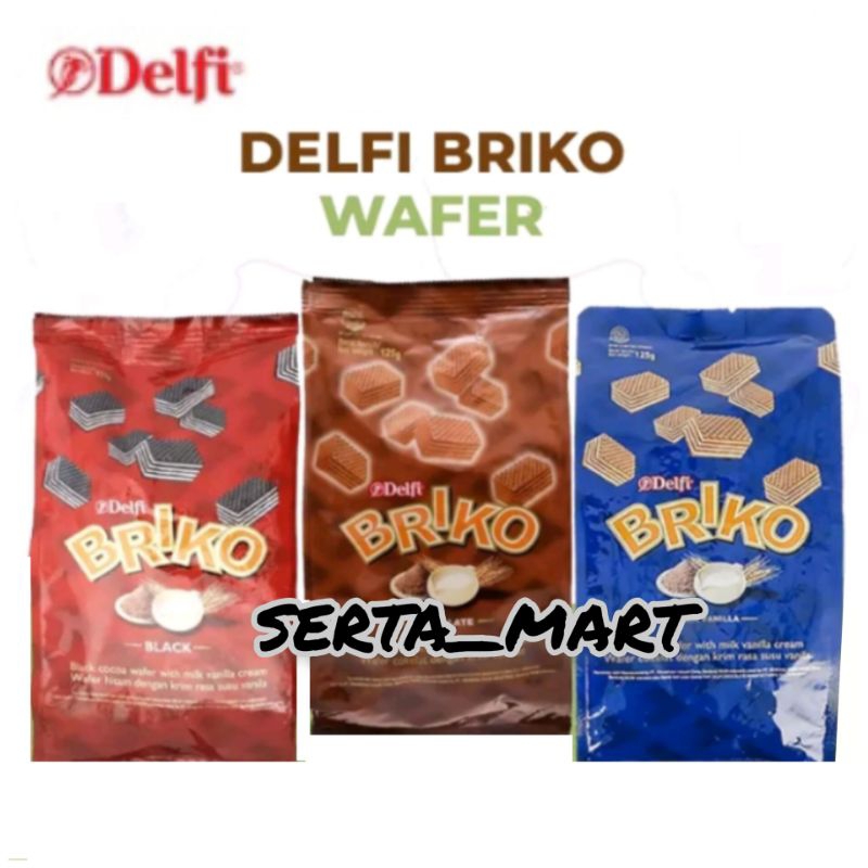 

Delfi Briko Wafer Pouch 95gr - Wafer Briko Chocolate / Milk Vanilla / Black