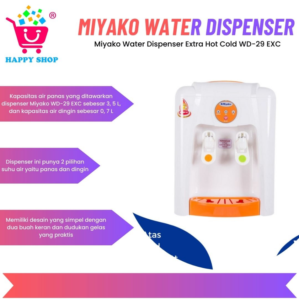 Miyako Water Dispenser Extra Hot Cold WD-29 EXC