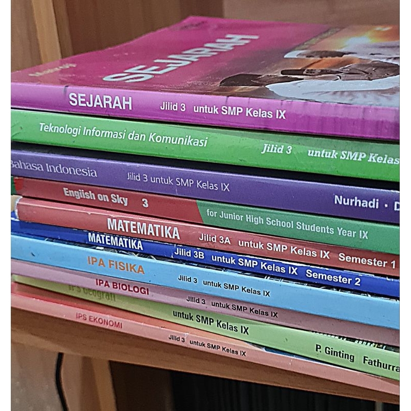 PRELOVED BUKU-BUKU PELAJARAN SEKOLAH KELAS 9 IX PENERBIT ERLANGGA KTSP 2006 MATEMATIKA EKONOMI GEOGR
