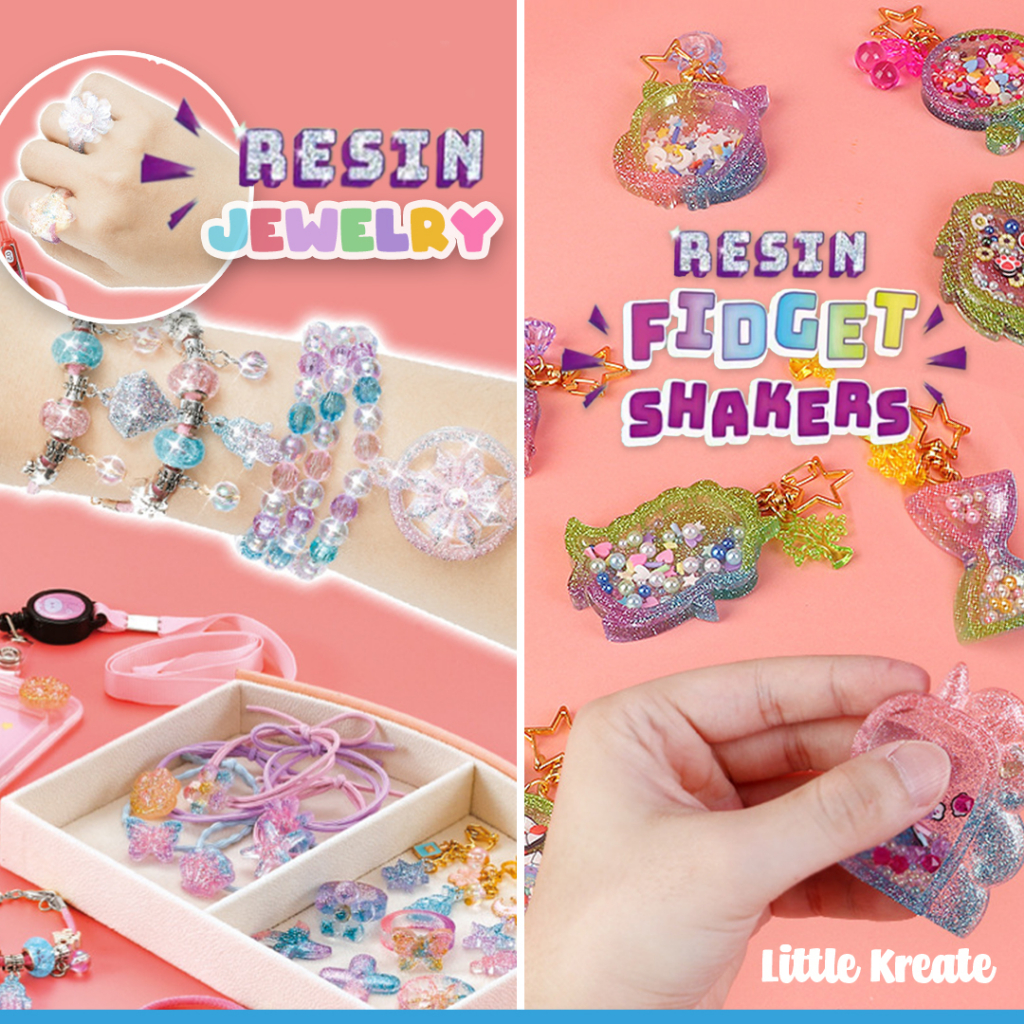 Mainan DIY Resin Fidget Shaker / Mainan Edukasi / Kerajinan Tangan / DIY Jewelry Gantungan Kunci