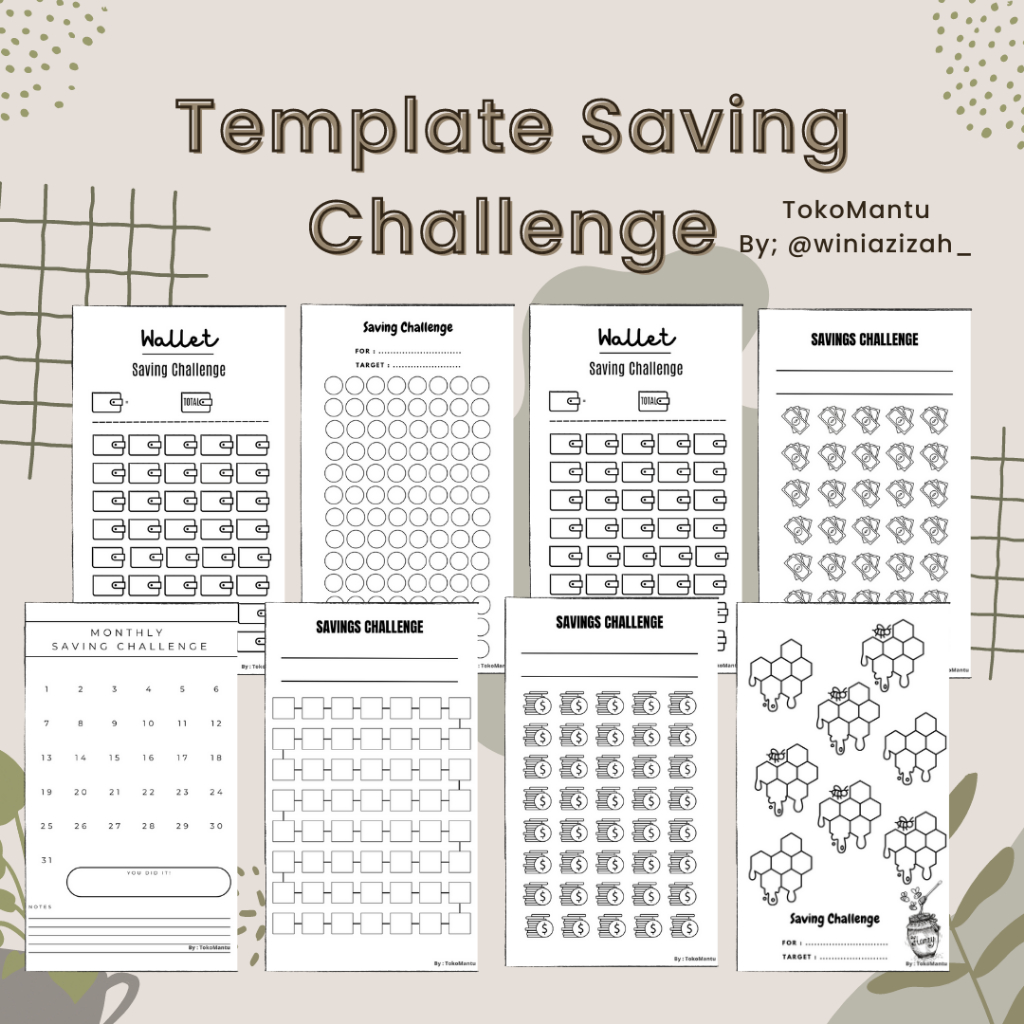 

Template Saving Challenge Laminating Masuk Pouch Ziplock A6 (TANPA LUBANG)