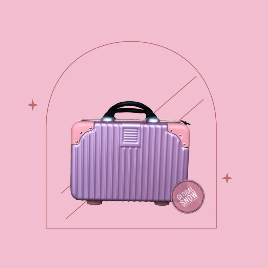 KOPER 14 inch 890 Merah Muda/ KOPER 14 INCH / KOPER CUTE / KOPER KOSMETIK