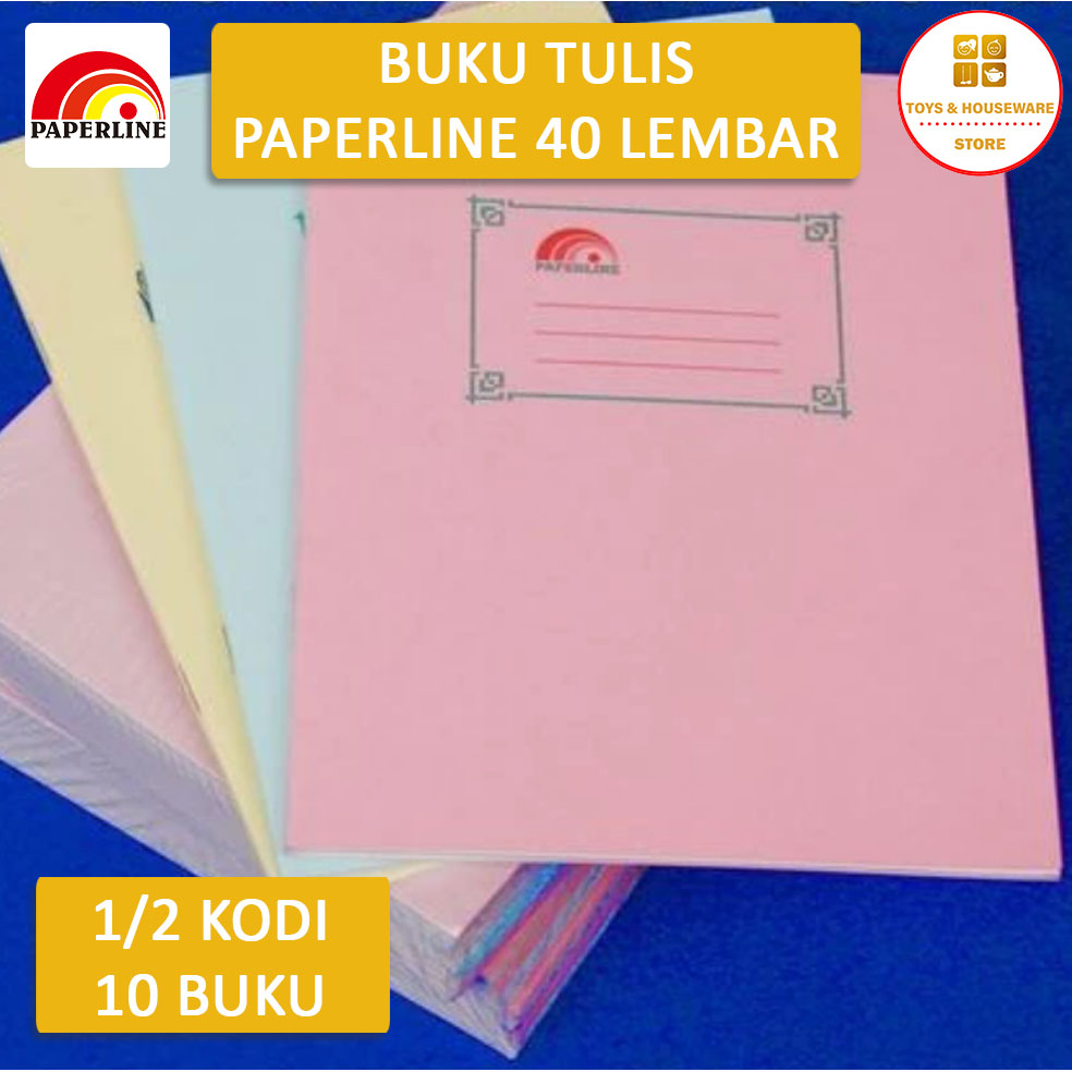

Buku Tulis Paperline 40 Lembar / 10 pcs (1/2 Kodi) 1 PACK isi 10