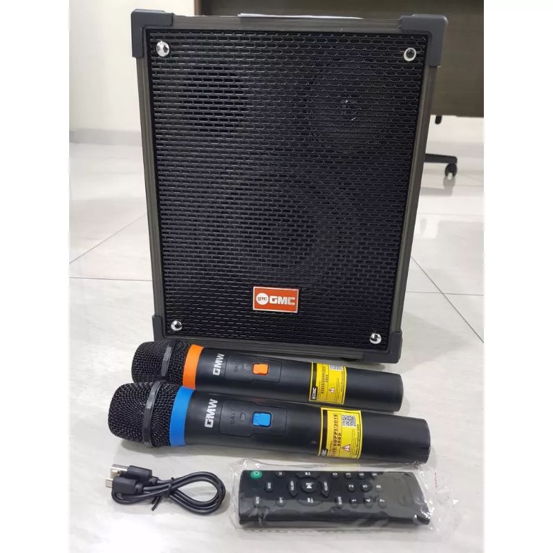 SPEAKER BLUETOOTH GMC 899 P PLUS 2 MIC WIRELESS BISA UNTUK GITAR