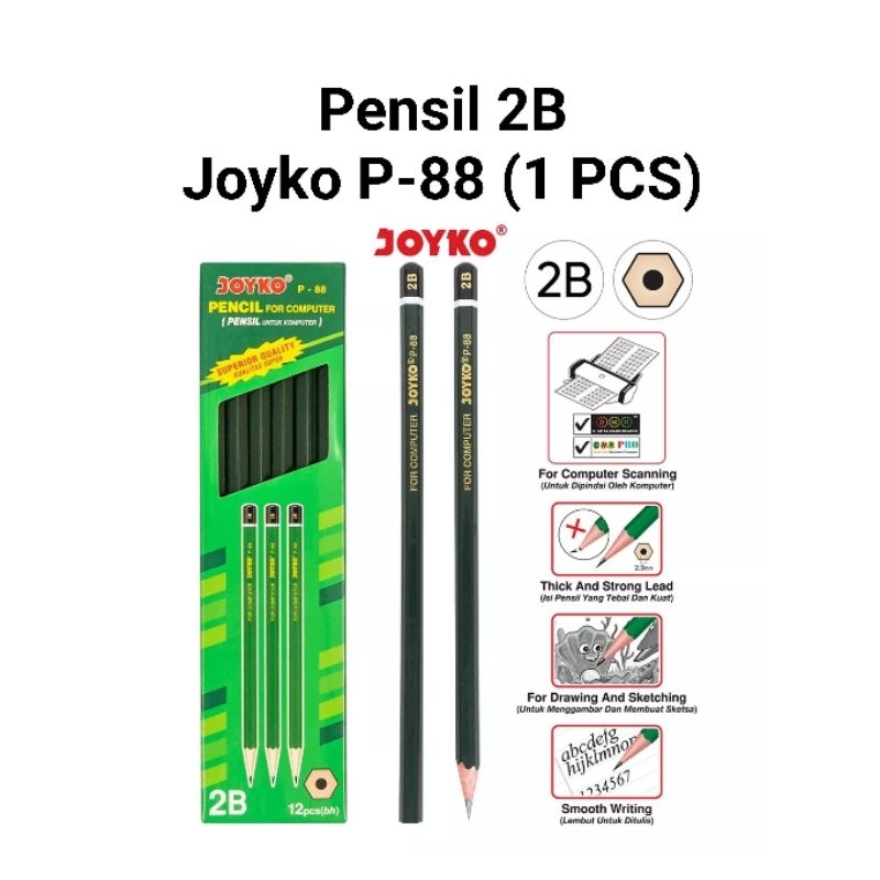 

Pensil 2B Joyko P-88 (1 PCS)