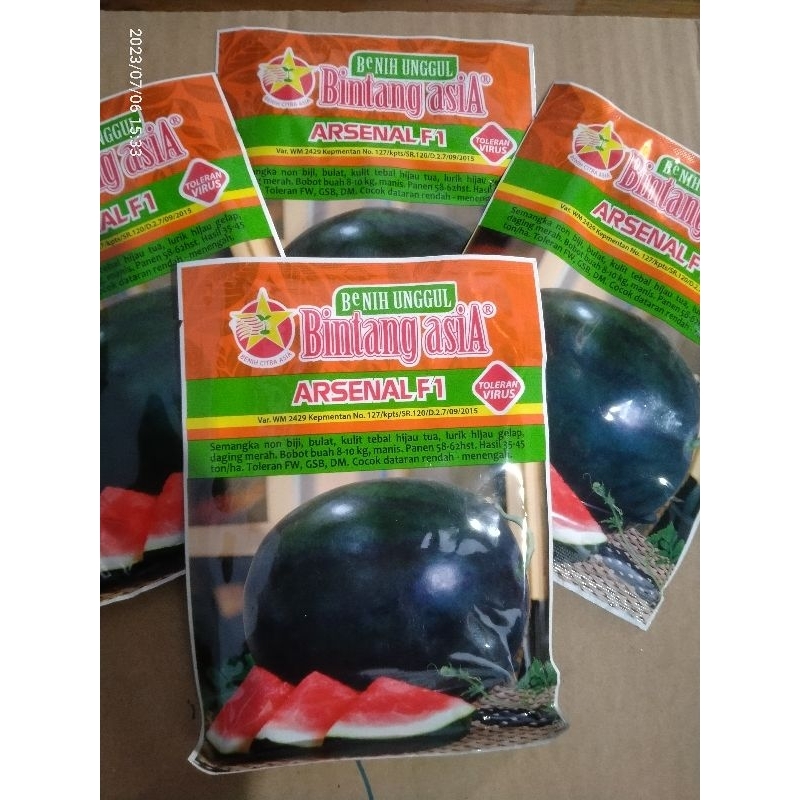 BENIH SEMANGKA HIBRIDA NON BIJI ARSENAL F1 KEMASAN 20GR