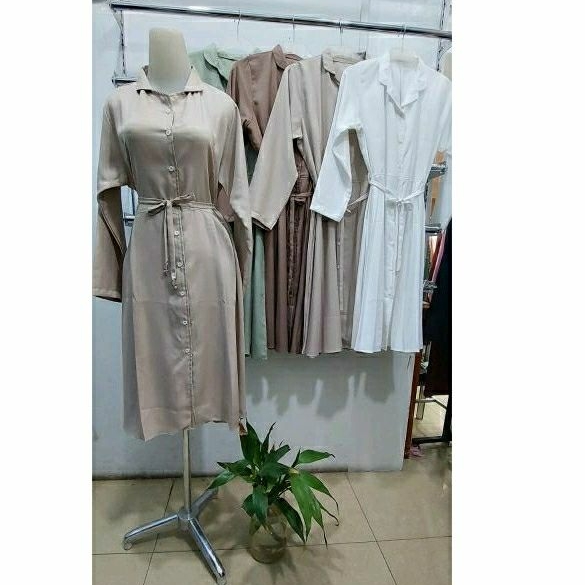 tunik kancing depan / tunik busui / long tunik terbaru