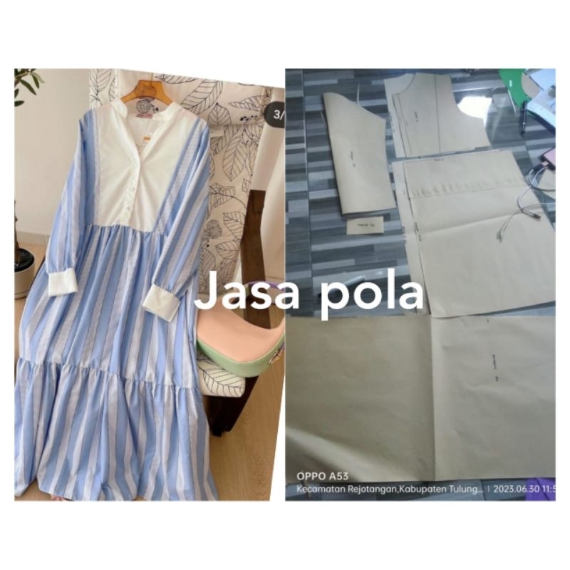 pola Instan gamis susun