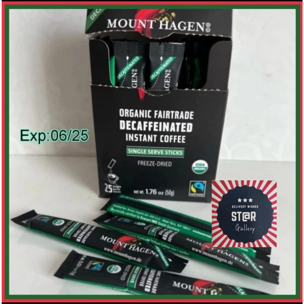

DECAFFEINATED INSTANT COFFEE ORGANIC FAIRTRADE MOUNT HAGEN ORI Germany