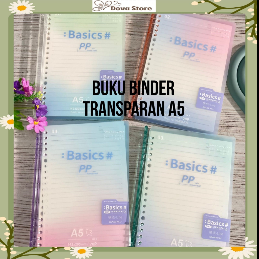 

BUKU BINDER TRANSPARAN GRADASI A5 BUKU CATATAN GRADASI WARNA UNIK LUCU