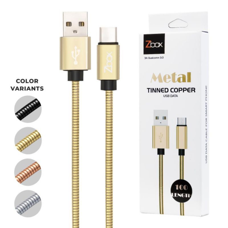 Kabel Data Usb Zbox Metal Fast Charging Iphone